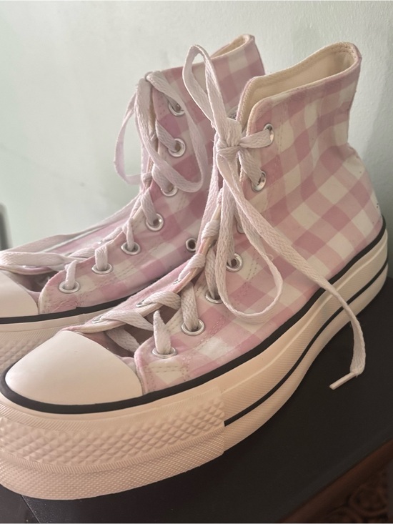 Converse Shoes - Converse Pink Gingham Chuck Taylor All Star High-Top Sneakers
